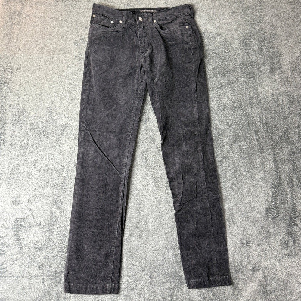 Gray Corduroy Pants Menswear Casual‎ Straight Leg Classic Trousers